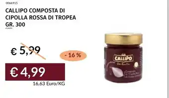 Prezzemolo e Vitale Callipo composta di cipolla rossa di tropea offerta