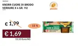 Prezzemolo e Vitale Knorr cuore di brodo verdure x 4 offerta