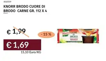 Prezzemolo e Vitale Knorr brodo cuore di brodo carne offerta
