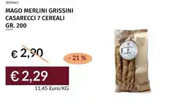 Prezzemolo e Vitale Mago merlini grissini casarecci 7 cereali offerta