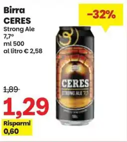 Prix Quality Birra CERES Strong Ale 7,7° offerta