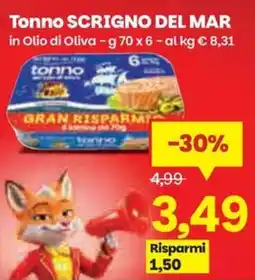 Prix Quality Tonno SCRIGNO DEL MAR offerta