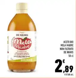 Conad Aceto bio mela madre non filtrato DE NIGRIS offerta