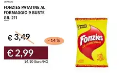 Prezzemolo e Vitale Fonzies patatine al formaggio 9 buste offerta