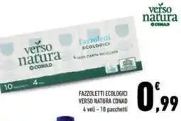 Conad Fazzoletti ecologici VERSO NATURA CONAD offerta
