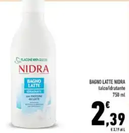 Conad Bagno latte NIDRA offerta