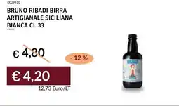 Prezzemolo e Vitale Bruno ribadi birra artigianale siciliana bianca offerta