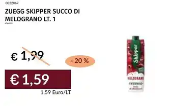 Prezzemolo e Vitale Zuegg skipper succo di melograno offerta