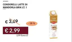 Prezzemolo e Vitale Condorelli latte di mandorla brik offerta