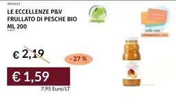 Prezzemolo e Vitale Le eccellenze p&v frullato di pesche bio offerta