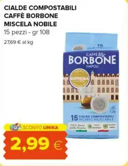 Tigre Cialde compostabili caffè borbone miscela nobile offerta