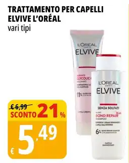 Tigros Trattamento per capelli elvive L'ORÉAL offerta