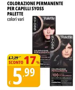 Tigros Colorazione permanente per capelli syoss palette offerta