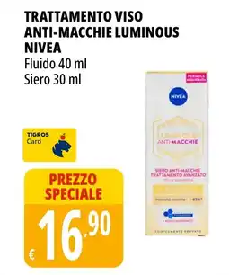 Tigros Trattamento viso anti-macchie luminous NIVEA offerta