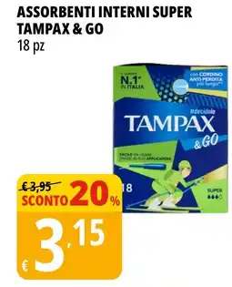 Tigros Assorbenti interni super TAMPAX & GO offerta
