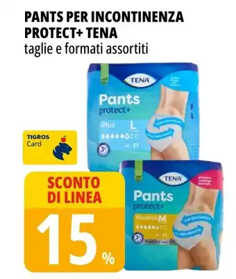 Tigros Pants per incontinenza protect+ TENA offerta