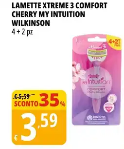 Tigros Lamette xtreme 3 comfort cherry my intuition WILKINSON offerta