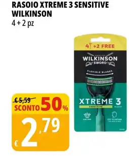 Tigros Rasoio xtreme 3 sensitive WILKINSON offerta