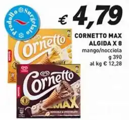 Coal Cornetto max algida x 8 mango/nocciola offerta