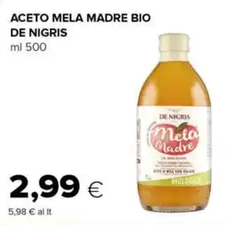 Tigre Aceto mela madre bio DE NIGRIS offerta