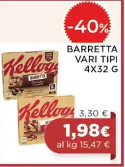 Coop Kellogg's Barretta Vari Tipi 4x32 g offerta