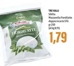 Madis TRE VALLI Sibilla Mozzarella Fiordilatte doppio incarto STG offerta