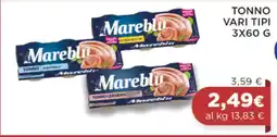 Coop Mareblu Tonno Vari Tipi 3x60 g offerta