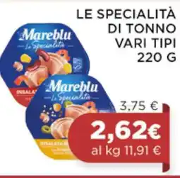 Coop LE SPECIALITÀ DI TONNO VARI TIPI 220 G offerta