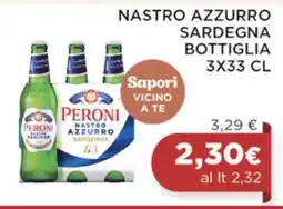 Coop NASTRO AZZURRO SARDEGNA BOTTIGLIA 3X33 CL offerta