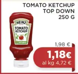 Coop TOMATO KETCHUP TOP DOWN 250 G offerta