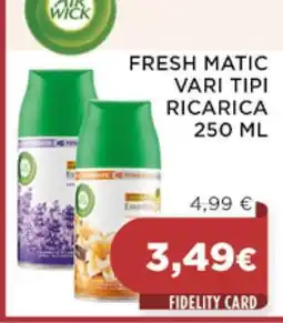 Coop Air Wick Fresh Matic Vari Tipi Ricarica offerta