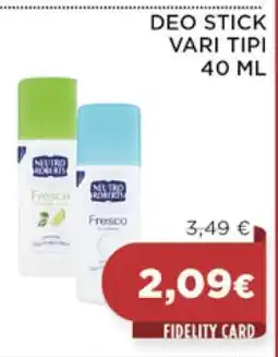 Coop DEO STICK VARI TIPI 40 ML offerta