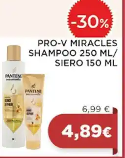 Coop PRO-V MIRACLES SHAMPOO 250 ML/SIERO 150 ML offerta