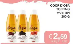 Coop COOP D’OSA TOPPING VARI TIPI offerta