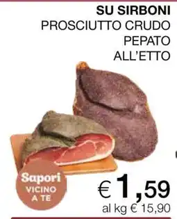 Coop SU SIRBONI PROSCIUTTO CRUDO PEPATO ALL’ETTO offerta