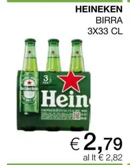Coop HEINEKEN BIRRA 3X33 CL offerta