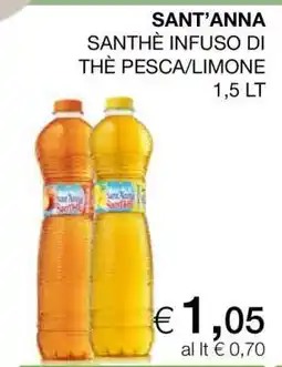 Coop SANT'ANNA SANTHÈ INFUSO DI THÈ PESCA/LIMONE offerta