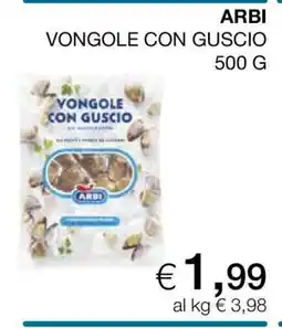 Coop ARBI VONGOLE CON GUSCIO offerta