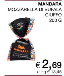 Coop MANDARA MOZZARELLA DI BUFALA CIUFFO offerta