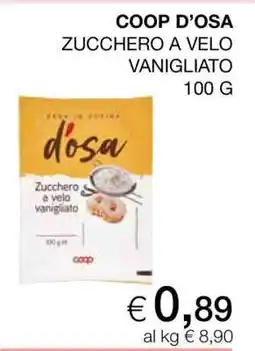 Coop COOP D’OSA ZUCCHERO A VELO VANIGLIATO offerta