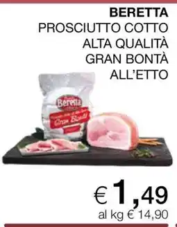 Coop BERETTA prosciutto cotto offerta