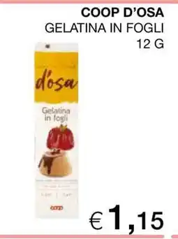 Coop COOP D’OSA GELATINA IN FOGLI offerta