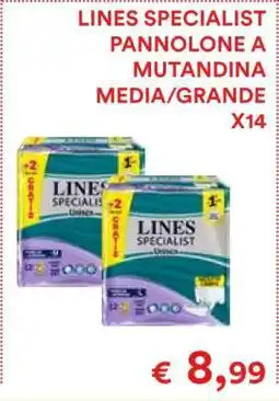 Coop LINES SPECIALIST PANNOLONE A MUTANDINA MEDIA/GRANDE X14 offerta