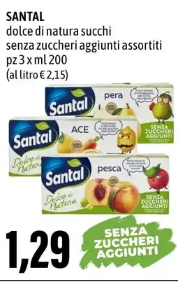 Madis SANTAL dolce di natura succhi senza zuccheri aggiunti offerta