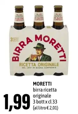 Madis MORETTI birra ricetta originale offerta