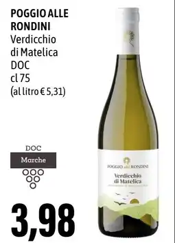 Madis POGGIO ALLE RONDINI Verdicchio di Matelica DOC offerta