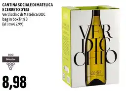 Madis CANTINA SOCIALE DI MATELICA E CERRETO D'ESI Verdicchio di Matelica DOC bag in box offerta
