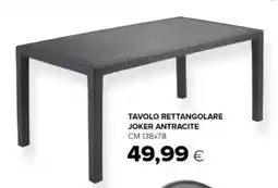 Oasi Tavolo rettangolare joker antracite offerta