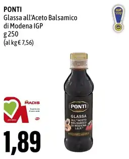 Madis PONTI Glassa all'Aceto Balsamico di Modena IGP offerta