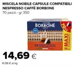 Oasi Miscela nobile capsule compatibili nespresso CAFFÈ BORBONE offerta